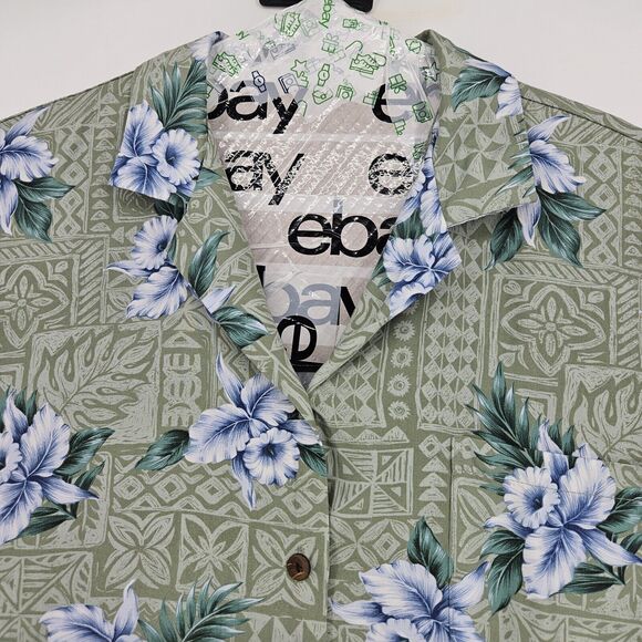 Vintage Hilo Hattie Shirt Mens Large Button Up Floral‎ Aloha Hawaii Short Sleeve - Picture 2 of 9